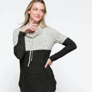 New Market & Spruce Cameron Brushed Knit Top Cowl Neck